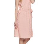 Juicy Couture Dress Peach-Pink w/ Gold Cinched Sleeveless Halter Dress Sz L EUC Photo 1