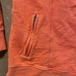 Orvis  Shirt Women's Size L Orange Zip Pockets Boxy Pullover Sweatshirt Long Slv Photo 3