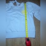 Ganni  Isoli Puff-Sleeve Love Club Sweatshirt,Open Back,Blue,Size XS Photo 6