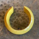 Mango  TREE Mustard Yellow Gold Light Wooden Boho Bangle Bracelet Photo 2