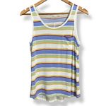 prAna Tank Top Foundation Scoop Neck Women Morning Glory Stripe Shirt Small Photo 3