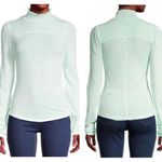 Free People NWT  Caroline Aqua Smocked Turtleneck Lightweight Jersey Top Small Photo 0