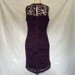 Skies Are Blue  Lace Midi Dress Sz L Purple Dark Fairy CottageCore Boho Feminine Photo 7