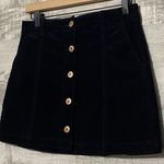 Forever 21 Button Front Corduroy Dark Blue Skirt Ladies MEDIUM Photo 1