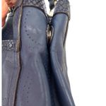 Coach Park Elevated Leather Snakeskin blue Carryall Shoulder Bag Photo 2