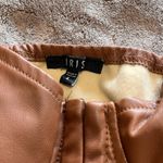 Iris  Vegan Brown Leather Vintage Corset Crop Tank Top  Women’s Sz L EUC Photo 2