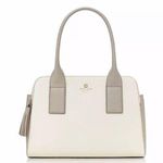 Kate Spade | Southport Avenue Lydia Pebble Leather Gray Taupe Off White Tassel Photo 0