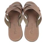 Madewell  The Boardwalk Sandals Woven Leather Slides Antique Coral Tan 7 Photo 5