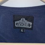 Angie Womens Open Waterfall Front Asymmetric Hem Lyocell Cardigan Jacket Navy XL Photo 5
