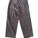 Boden Sunflower Geo Floral Printed Straight Crop Workwear Pants Size 8 Petite Blue Photo 2