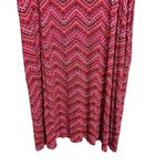 Catherines  Midi Dress Womens 2X Multicolor Chevron Print V Neck Stretch Ladies Photo 3