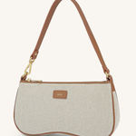 JW Pei Eva Shoulder Handbag Beige Canvas  Photo 0