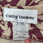 Cathy Daniels Vintage  Linen Blend Floral Print Blazer Jacket Medium‎ Artsy Retro Photo 3
