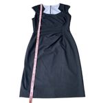 Calvin Klein  Side Ruched Cap Sleeve Classic Black Mini Sheath Dress Photo 8