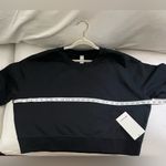 Lululemon NWT Perfectly Oversized Cropped Crew Top Black Size 12 Photo 6
