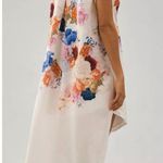 Maeve by Anthropologie Floral High-Low Button-Front Shirt Dress Sz Medium Petite Photo 1