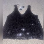One Clothing NWT Women’s Black Sequin Tank Top Photo 2