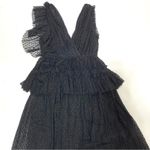 Joie  Johnesha Black Swiss Dot Lace V Neck Sleeveless Dress 0 Photo 2