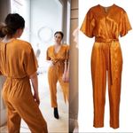 Joie  Tau Animal Print Jumpsuit in Copper Photo 1
