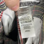 Loft outlet plaid belted straiht leg pants black white women size 6 professional Photo 6