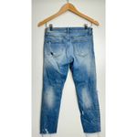 ZARA  Women Pants Womens‎ Blue Distressed Jeans Size 2 Premium Denim Photo 1