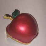 Red Enamel Apple Teacher School Vintage Brooch Photo 2