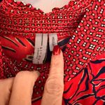 Anthropologie BL^NK LONDON M Vivant Peasant Blouse Red Navy Photo 1