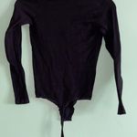 Urban Outfitters Out From Under Deep V Plunge Black Long Sleeve Bodysuit Photo 2
