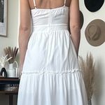 Cider NWOT!  White Twisted Cut Out Ruffle Maxi Dress Photo 2