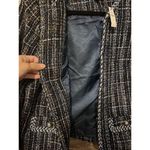 Talbots  Plus Size 16 Blue Houndstooth Blazer Coat Suit Business Casual Career Photo 4