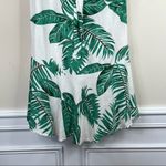 Tropical dress women's M palm leaf print ruffle short sleeve high low midi beach Green Size M Photo 6