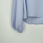 Sanctuary Social Standard Womens Light Blue Long Sleeve Smocked Collar Demure‎ Blouse M Photo 3