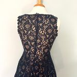 City Studios City Studio Juniors Navy Blue Tan Eyelet Party Dress Photo 5