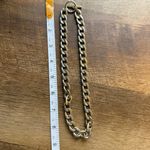Source Unknown Chunky Curb Link Chain Gold & Silver Tone Necklace Vintage Estate Unisex Choker Photo 4