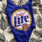 Miller Lite One Piece Swimsuit Blue Photo 0