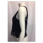 Topshop Women's Black Laced Sleeveless Top Casual Photo 2