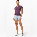 Lululemon Women Size 4 Hotty Hot Blue Linen Running Shorts w/Liner Zip Pocket Photo 12