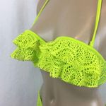 Aerie Blue Yellow Bright Ruffle 2 Piece Bikini Swim Suit New 34A XS Photo 4