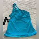 La Blanca Blue Swim Coverup with Single Shoulder Design Photo 4