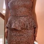 Arden B  Blush Sequin Peplum Mini Dress Photo 2