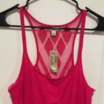 American Eagle nwt pink tank top sheer back large Photo 3