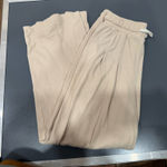 Cream Pleated Lounge Pants Tan Size M Photo 1