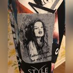 OVI collage print satin ankle pants size M Photo 5