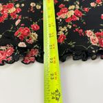 My Michelle  Midi Skirt M Black Floral Whimsigoth Lettuce Hem Romantic Vamp Photo 10