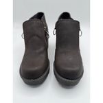 No Boundaries  Y2K Brown Zip Front Chunky Heel Platform‎ Ankle Boots Size 8 Photo 3