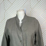 Eileen Fisher Linen Button Down Shacket TanBrown Size Petite Large Photo 1