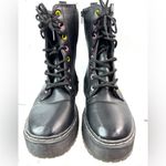 Unionbay 9 Fruit Loop Lug Sole Black Zip Combat Boots Photo 4