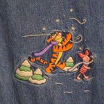 Disney Womens Shirt Dress Blue Denim Long Sleeve Embroidered Winnie The Pooh M Photo 2