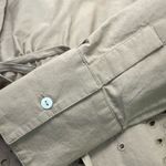 Sweet Magnolia Long Sleeve Shirt Dress W/Embroidered cut out 100% Cotton L Tan Size L Photo 9