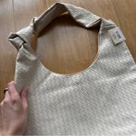 Ulta Beauty Cream Woven Faux Leather Shoulder Bag Photo 5